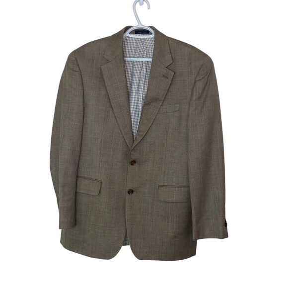 Ralph Lauren Mens Wool Silk Linen Sports Coat Blazer Taupe Brown Classic Fit 40R - Picture 1 of 10